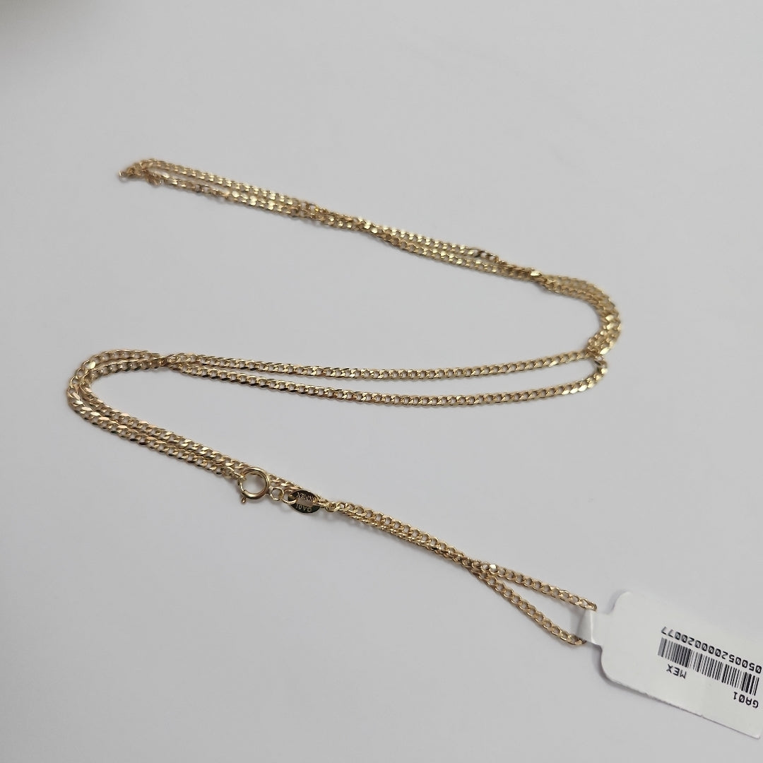 CADENAS TEJIDO BARBADA ORO 10K 60 CM 4.2 GR (NUEVO)