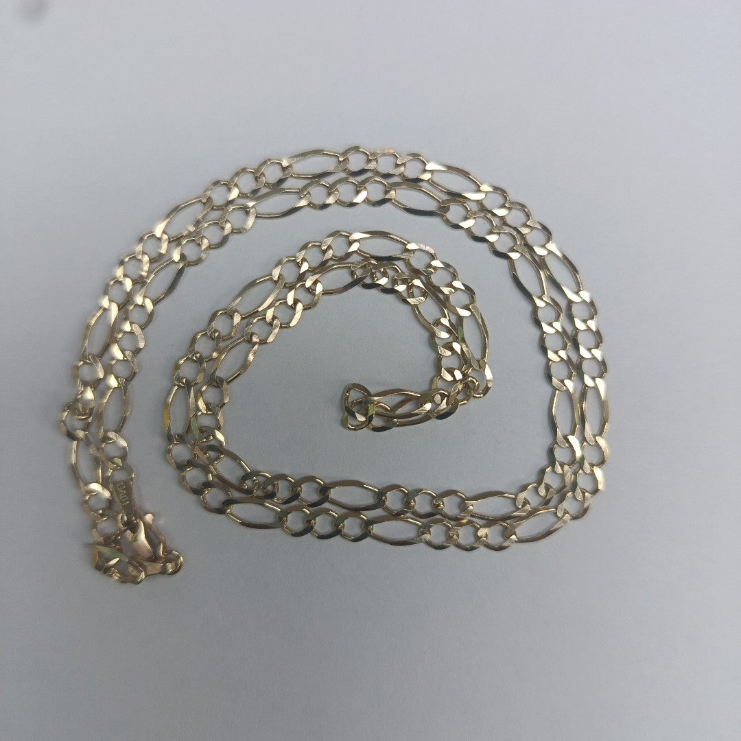 CADENAS TEJIDO 3X1 ORO 10K 55 CM 6.3 GR (NUEVO)