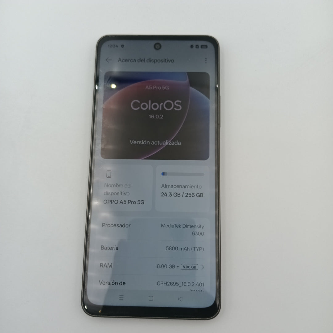 CELULAR OPPO A5 PRO 5G CPH2695 (2025) 256 GB 8 GB RAM (SEMINUEVO)