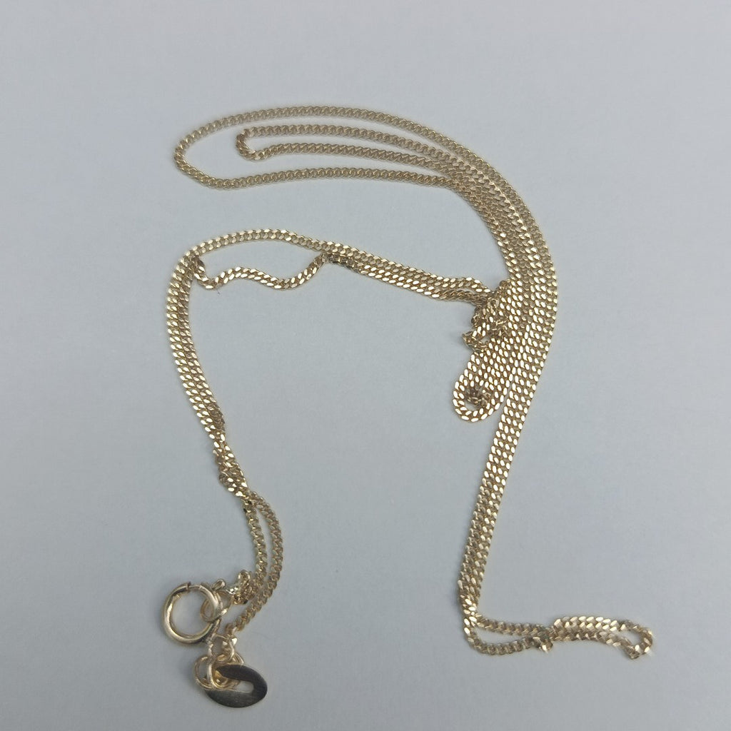 CADENAS TEJIDO BARBADA ORO 10K 50 CM 1.7 GR (NUEVO)