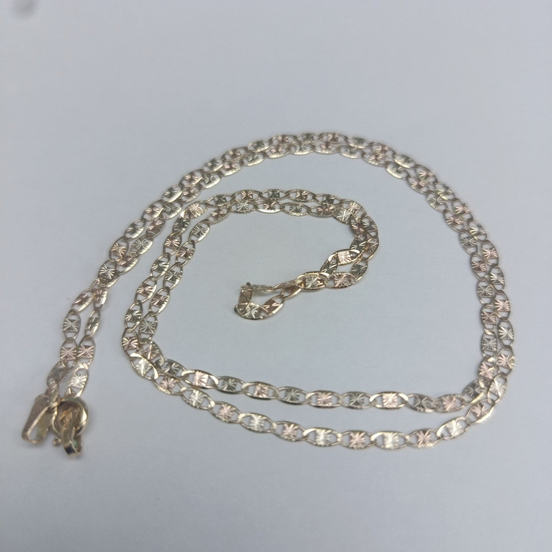 CADENAS TEJIDO GUCHI ORO 10K 55 CM 2.7 GR (NUEVO)