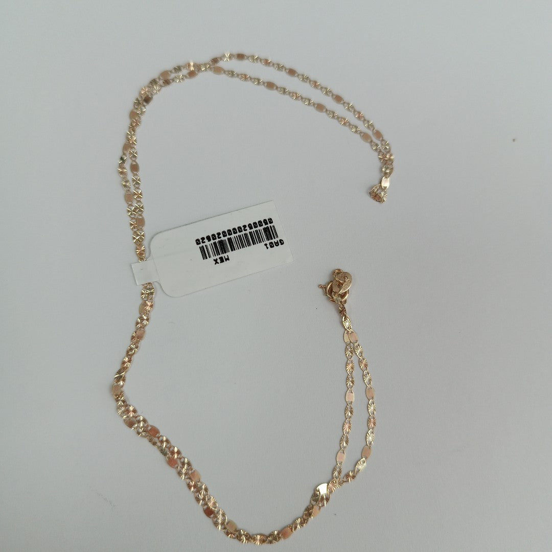 CADENAS TEJIDO GUCHI ORO 10K 55 CM 1.7 GR (NUEVO)
