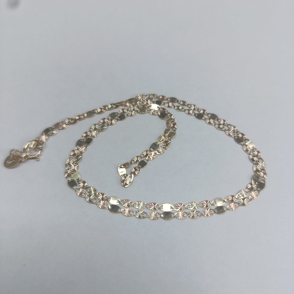 CADENAS TEJIDO GUCHI ORO 10K 40 A 45 CM 1.4 GR (NUEVO)