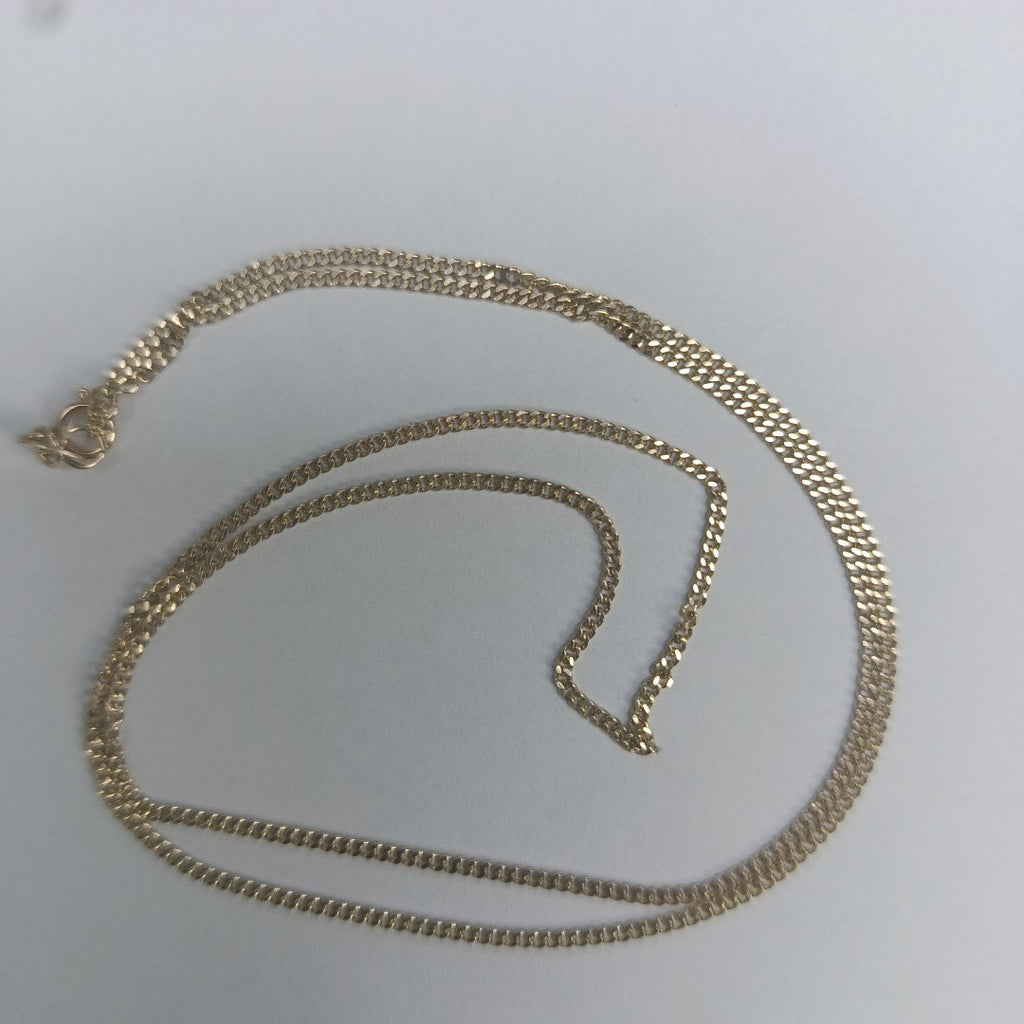 CADENAS TEJIDO BARBADA ORO 10K 50 CM 2.6 GR (NUEVO)