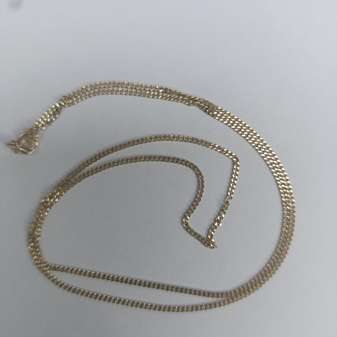 CADENAS TEJIDO BARBADA ORO 10K 50 CM 2.6 GR (NUEVO)