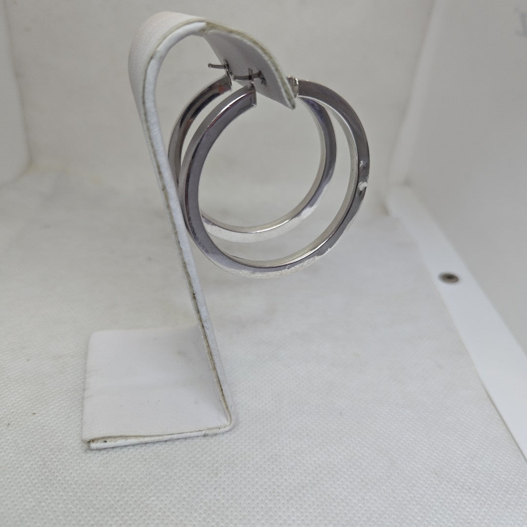ARRACADAS PAR ORO BLANCO 14 K 7,60 GRMS (SEMINUEVO)