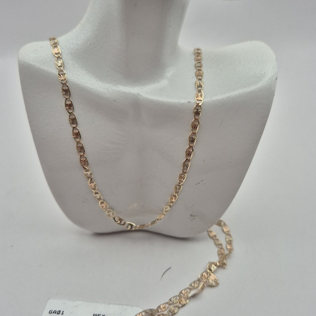 CADENAS TEJIDO GUCHI ORO 10K 60 CM 3.2 GR (NUEVO)