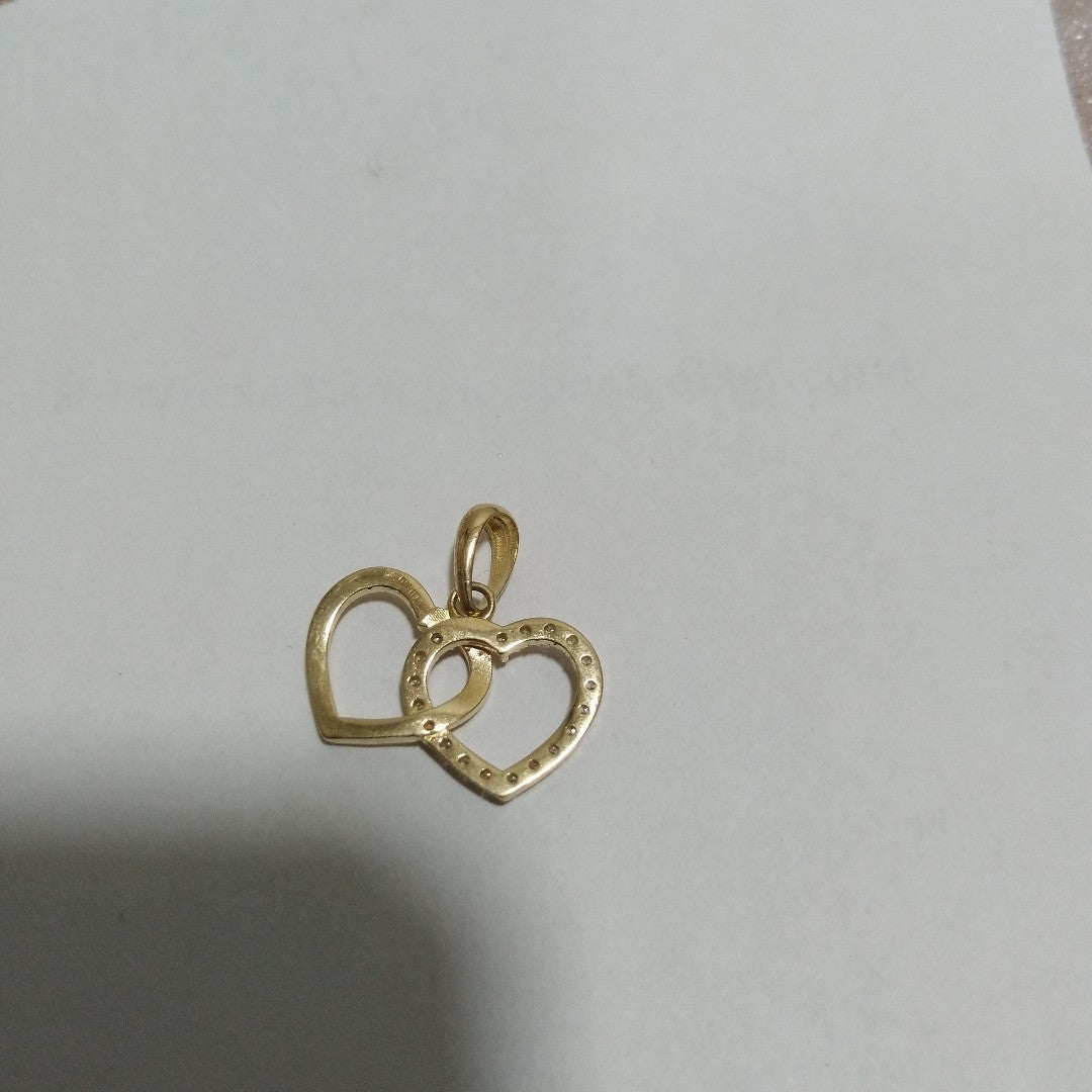 DIJES DOBLE CORAZON ORO 10K 1.5 GR (NUEVO)