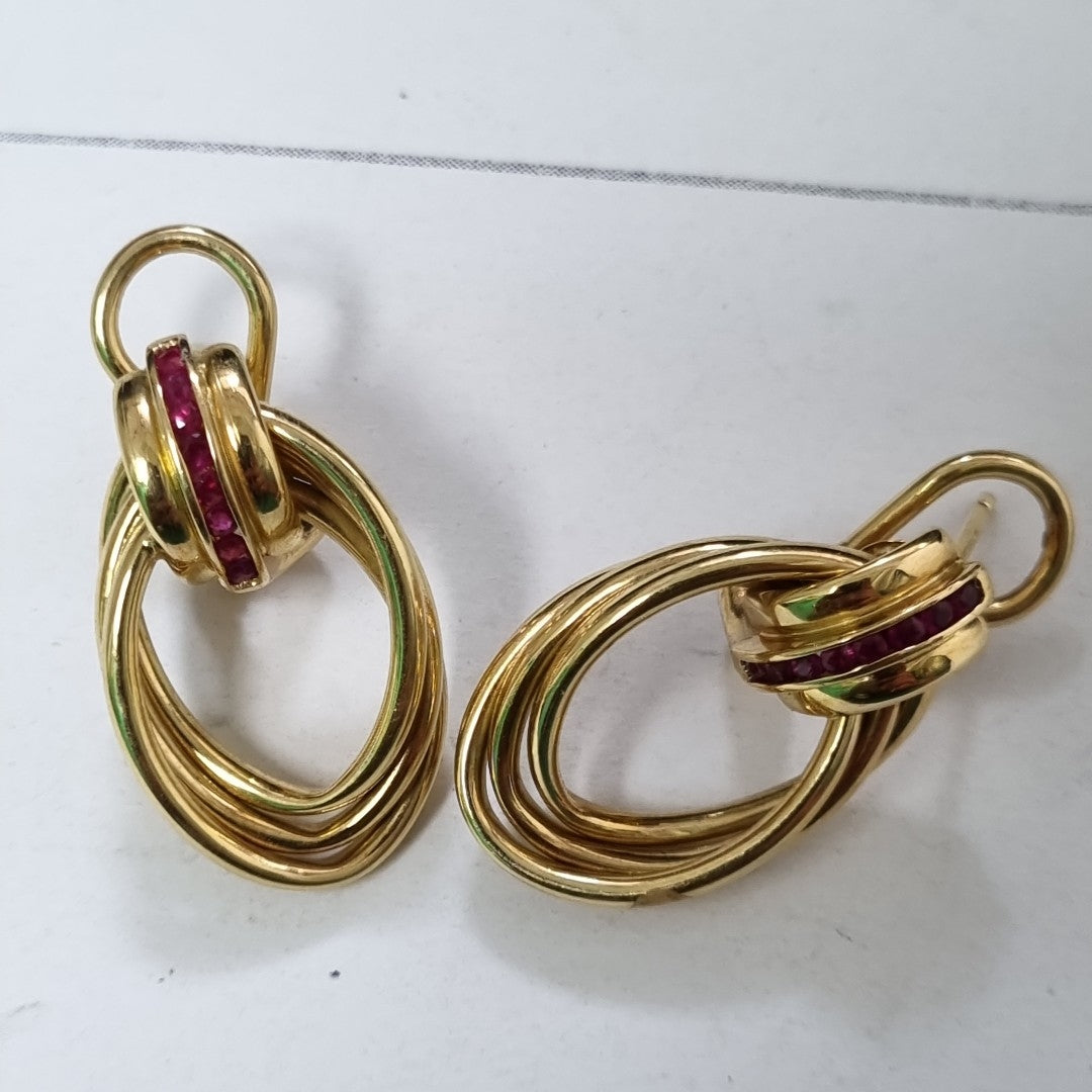 ARETES PAR ORO 18 K 6,70 GRMS (SEMINUEVO)