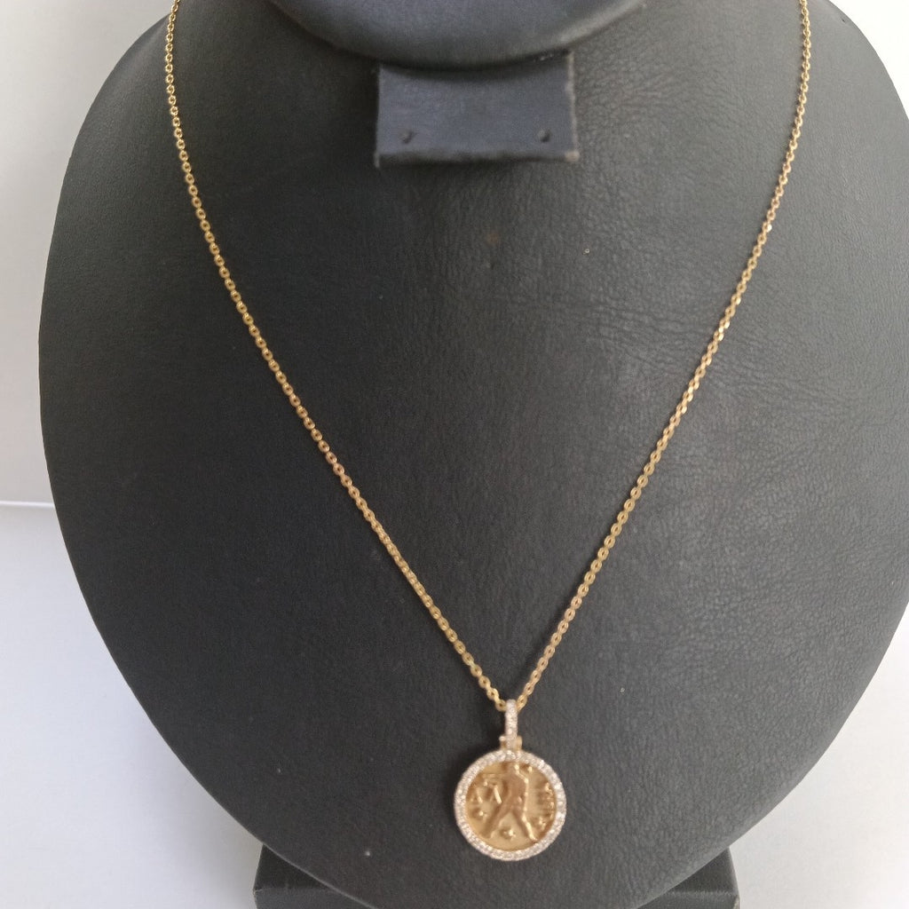 CADENA, DIJE ORO 14 K 4 GRMS (SEMINUEVO)