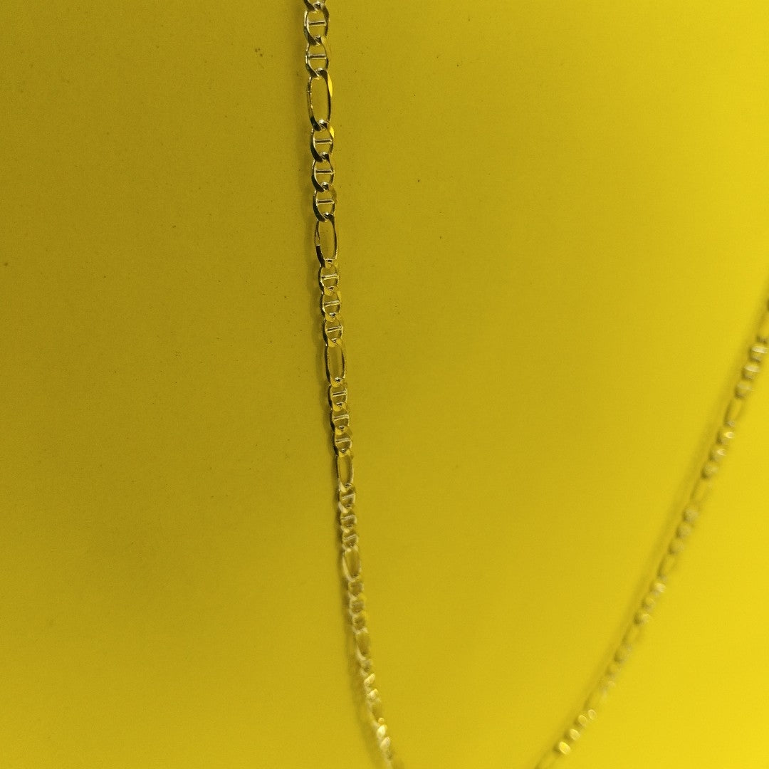 CADENAS TEJIDO FIGARO GUCHI ORO 10K 60 CM 5.3 GR (NUEVO)