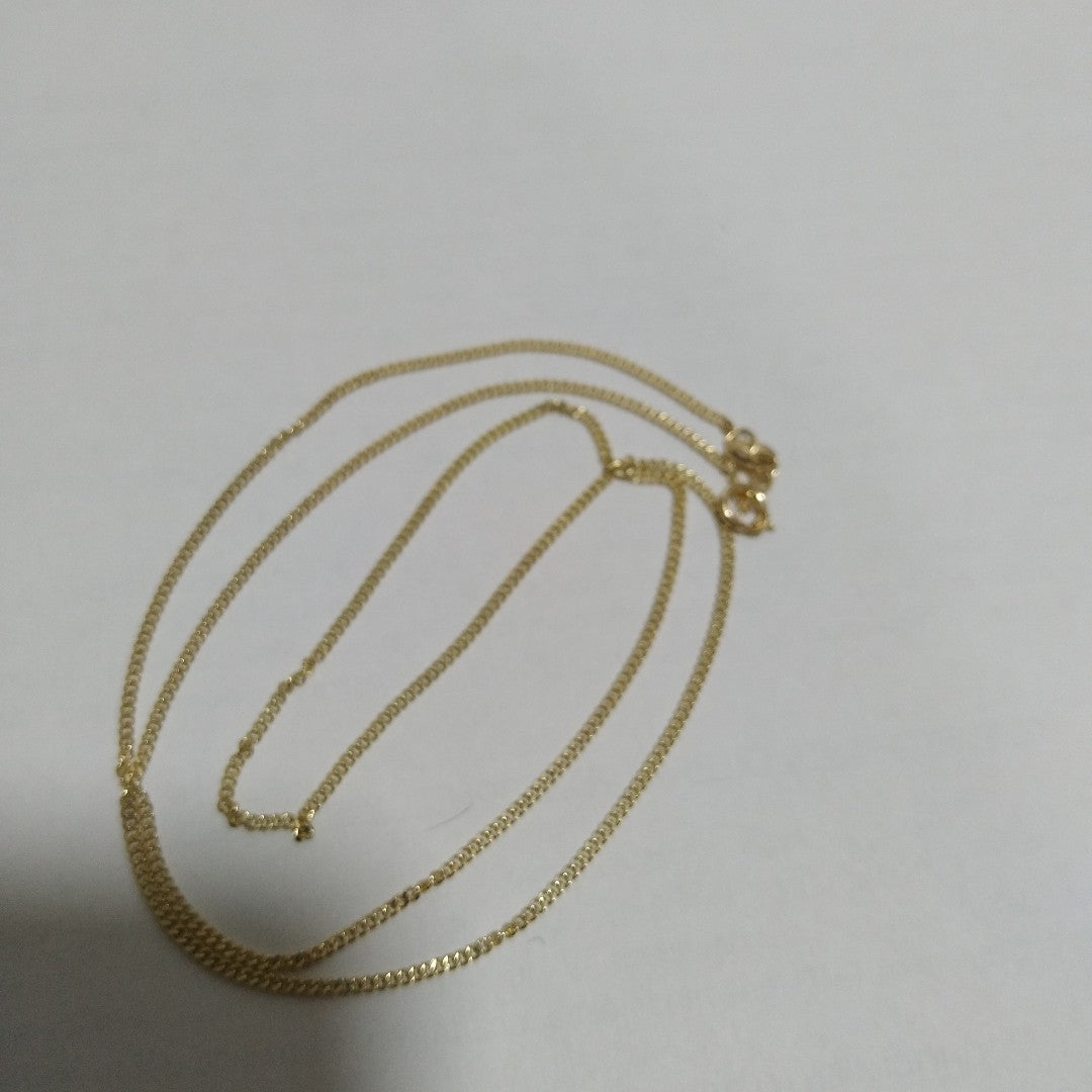 CADENAS TEJIDO BARBADA ORO 10K 55 CM 3.1 GR (NUEVO)