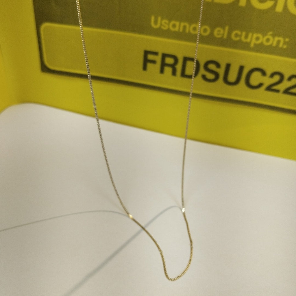 CADENAS TEJIDO BARBADA ORO 10K 50 CM 1.7 GR (NUEVO)