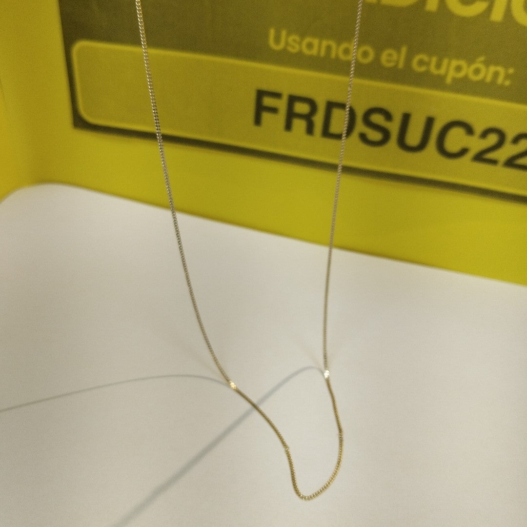 CADENAS TEJIDO BARBADA ORO 10K 50 CM 1.7 GR (NUEVO)