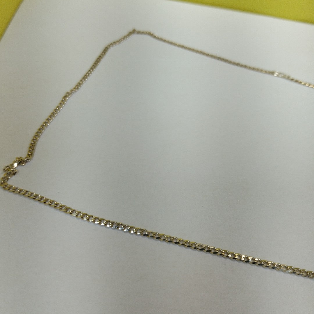 CADENAS TEJIDO BARBADA ORO 10K 55 CM 3.9 GR (NUEVO)