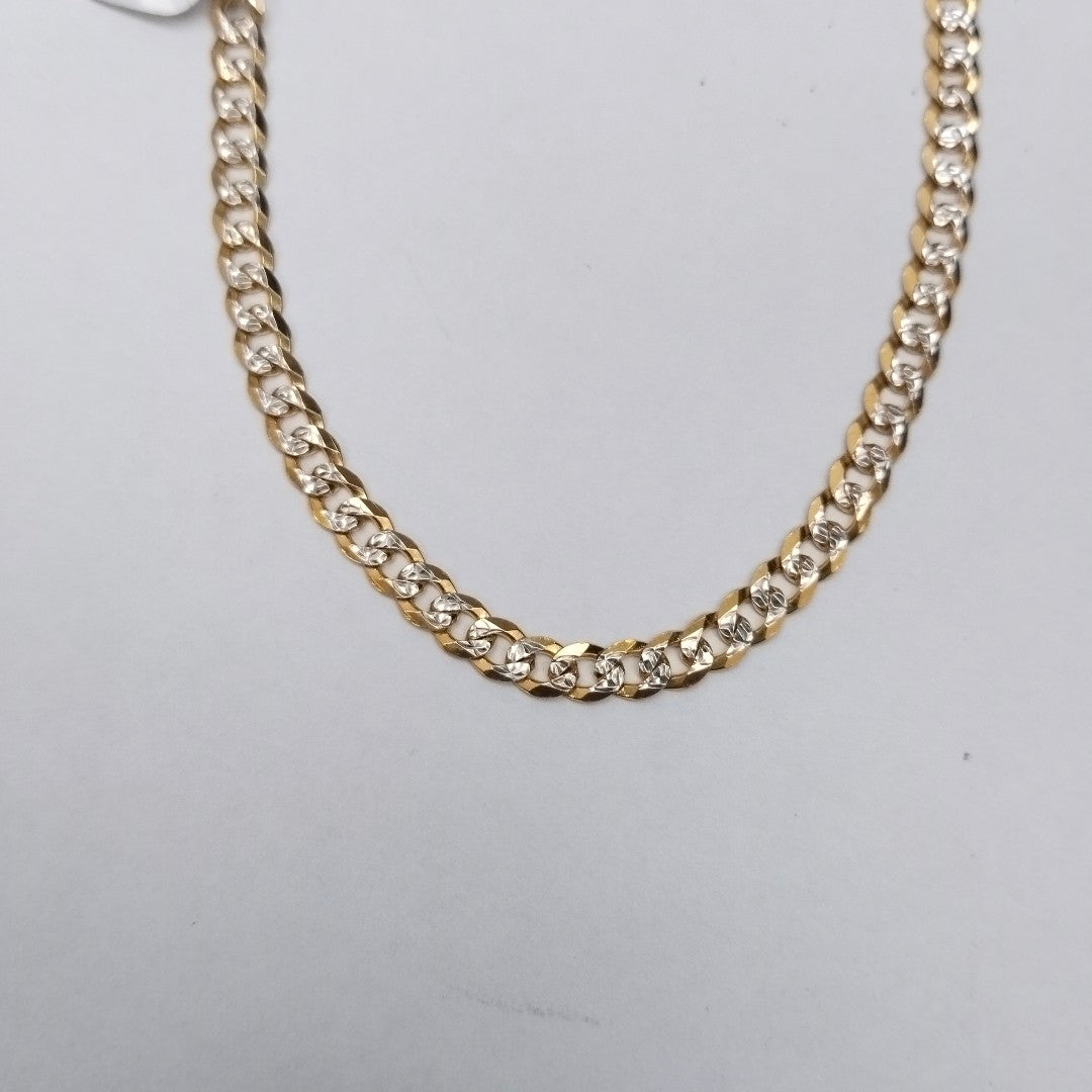 PULSERAS TEJIDO BARBADA DIAMANTADA ORO 14K 21 CM 5.1 GR (NUEVO)