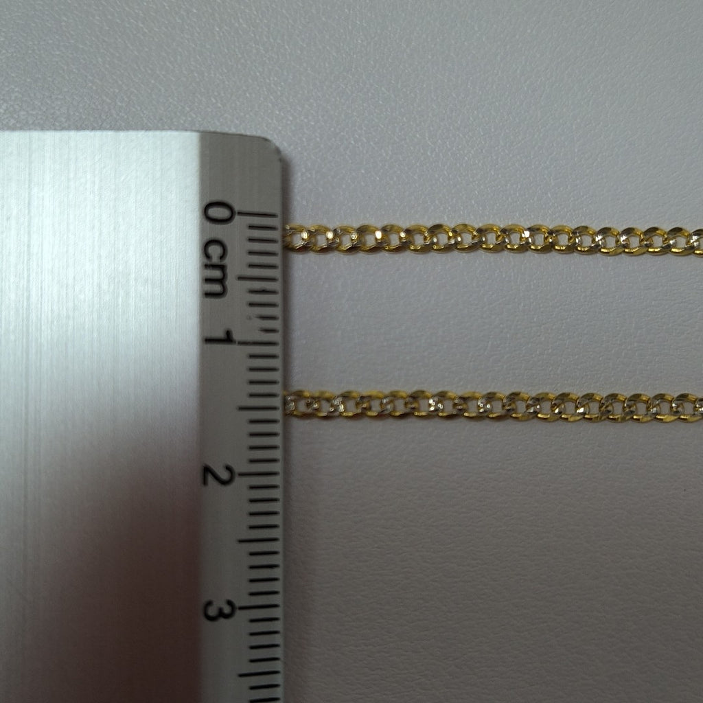 CADENAS BARBADA DIAMANTADA ORO 14K 55 CM 5.7 GR (NUEVO)