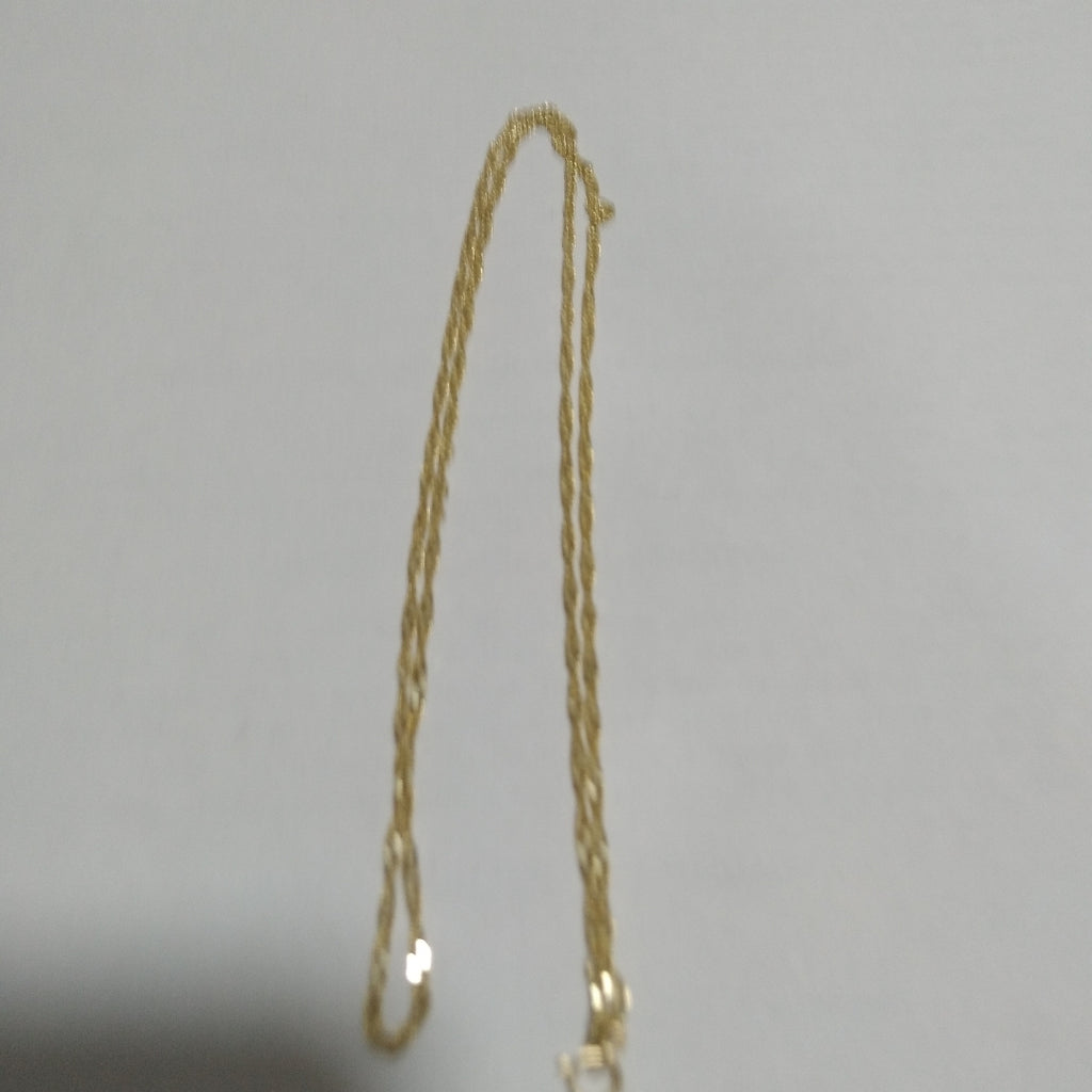 CADENAS TEJIDO MEDIO TORZAL ORO 10K 55 CM 2.5 GR (NUEVO)