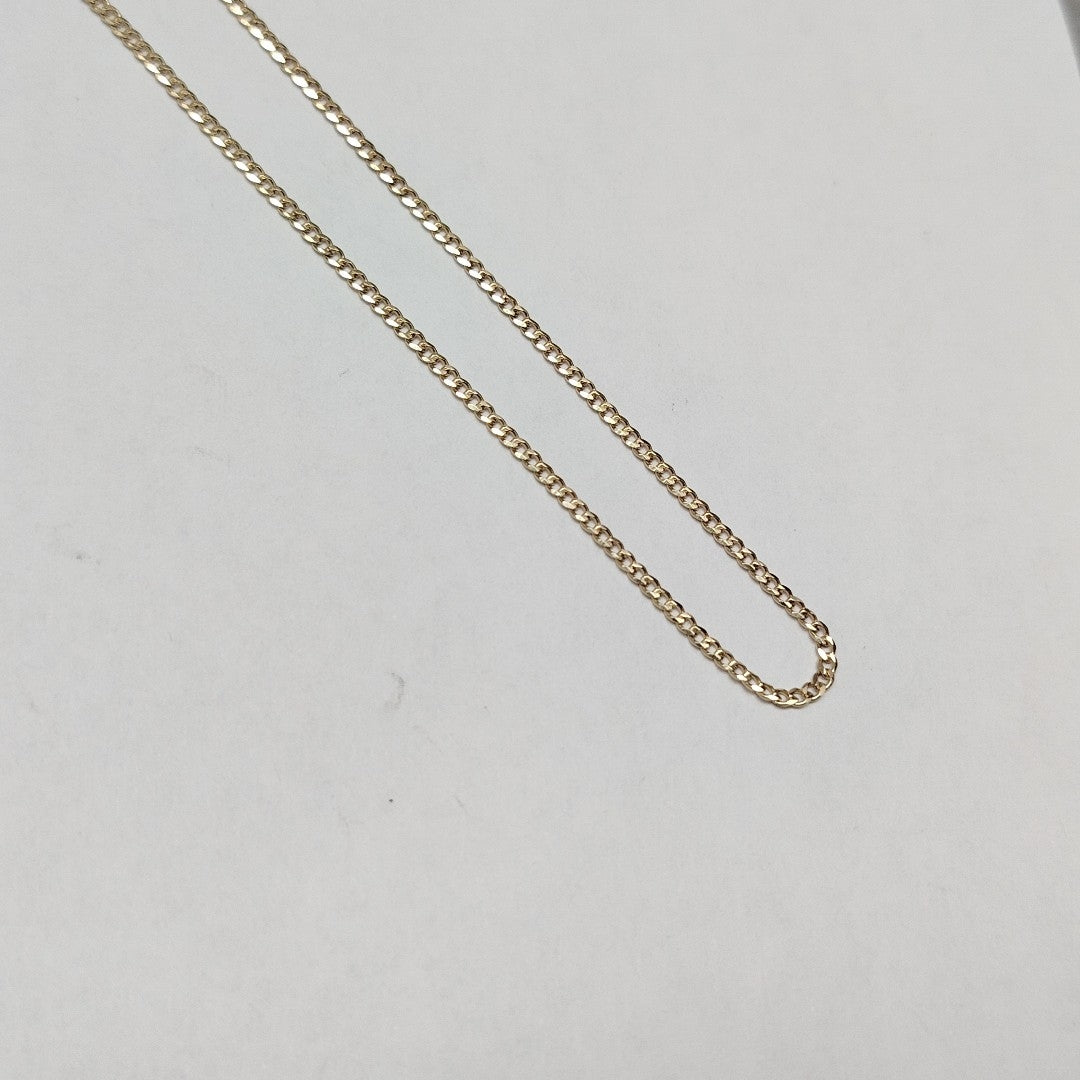 CADENAS TEJIDO BARBADA ORO 10K 55 CM 3.8 GR (NUEVO)