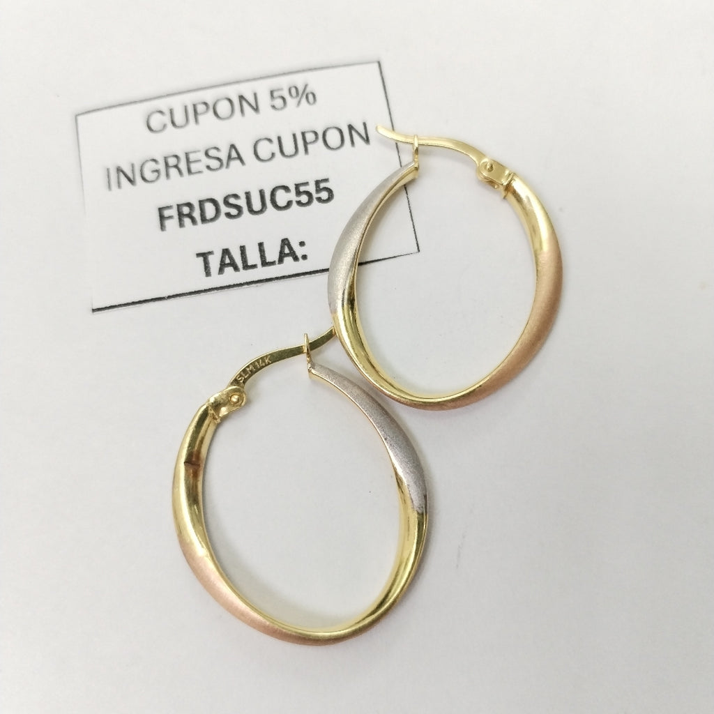 ARRACADAS PAR ORO 14 K 1.5 GRMS (SEMINUEVO)