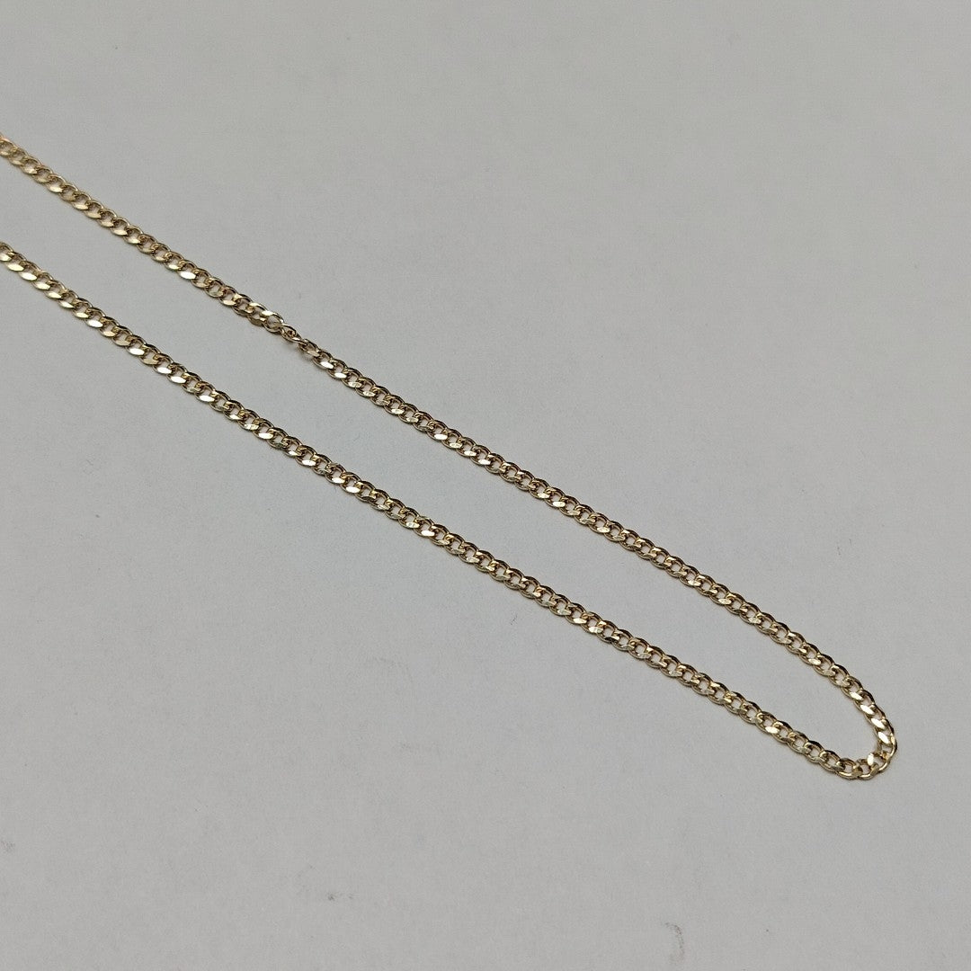 CADENAS TEJIDO BARBADA ORO 10K 50 CM 3.5 GR (NUEVO)