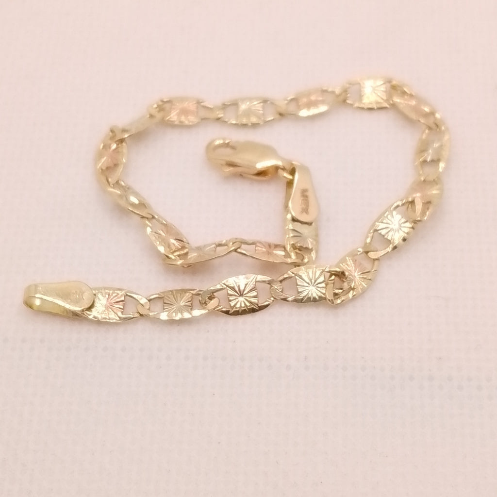 PULSERA TEJIDO GUCHI ORO 14K 18 CM 4.1 GR (NUEVO)