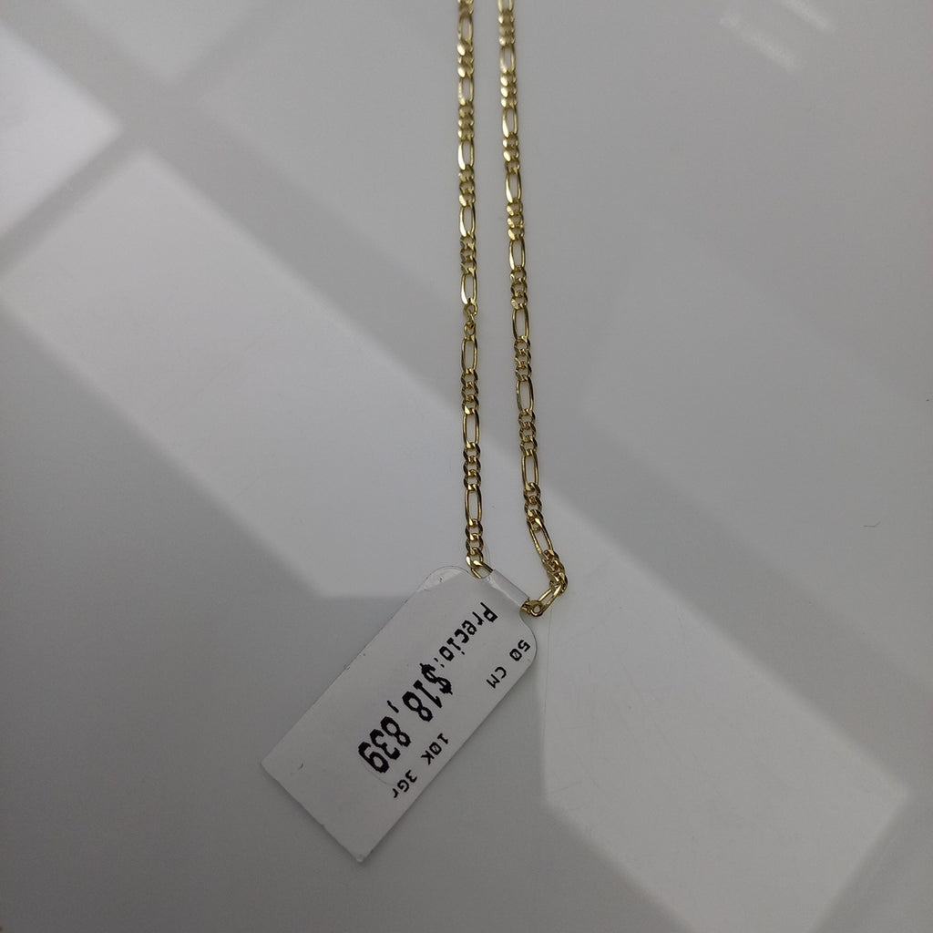 CADENAS TEJIDO 3X1 ORO 10K 50 CM 3 GR (NUEVO)