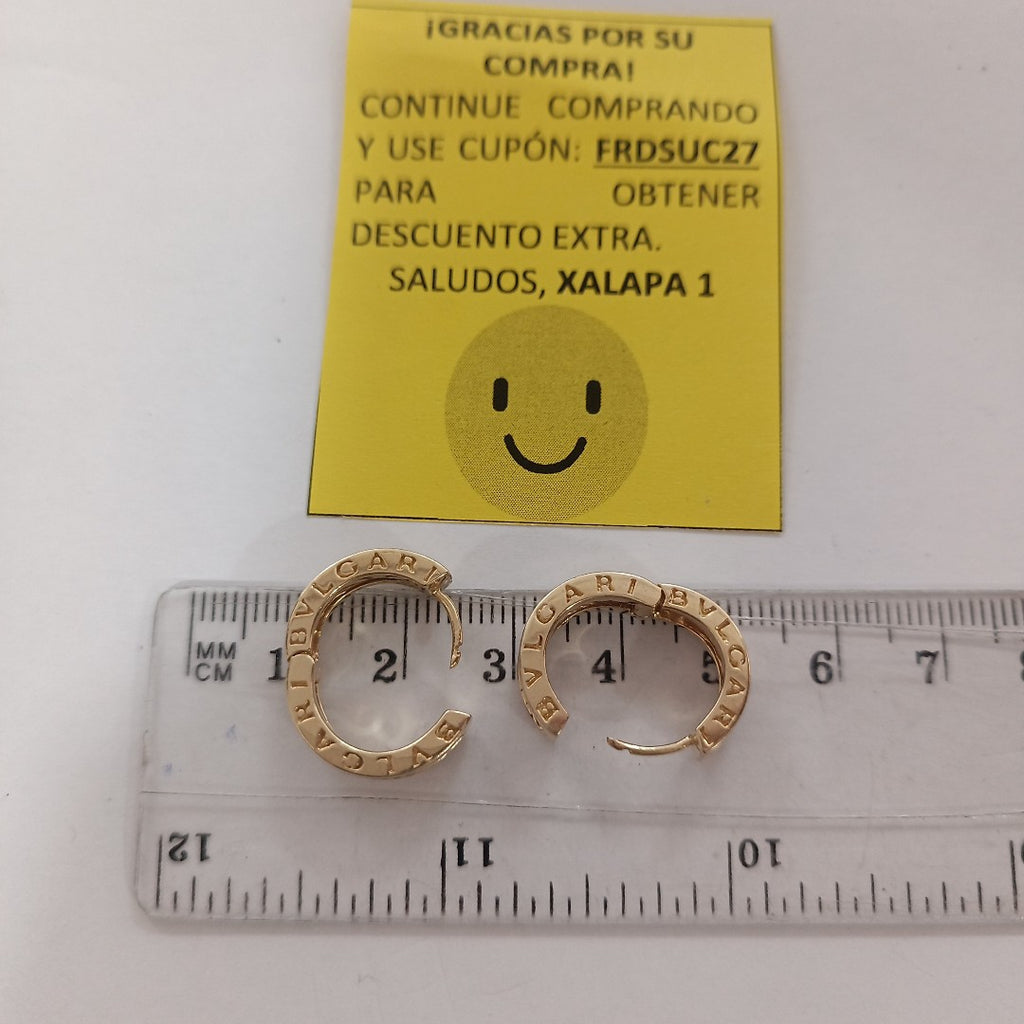 ARETES PAR ORO 14 K 7.6 GRMS (SEMINUEVO)