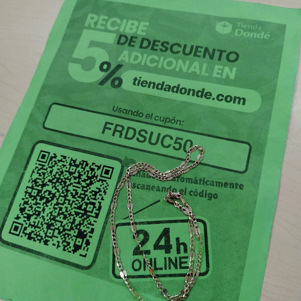 CADENAS TEJIDO ESPECIAL ORO 10K 55 CM 7.1 GR (NUEVO)