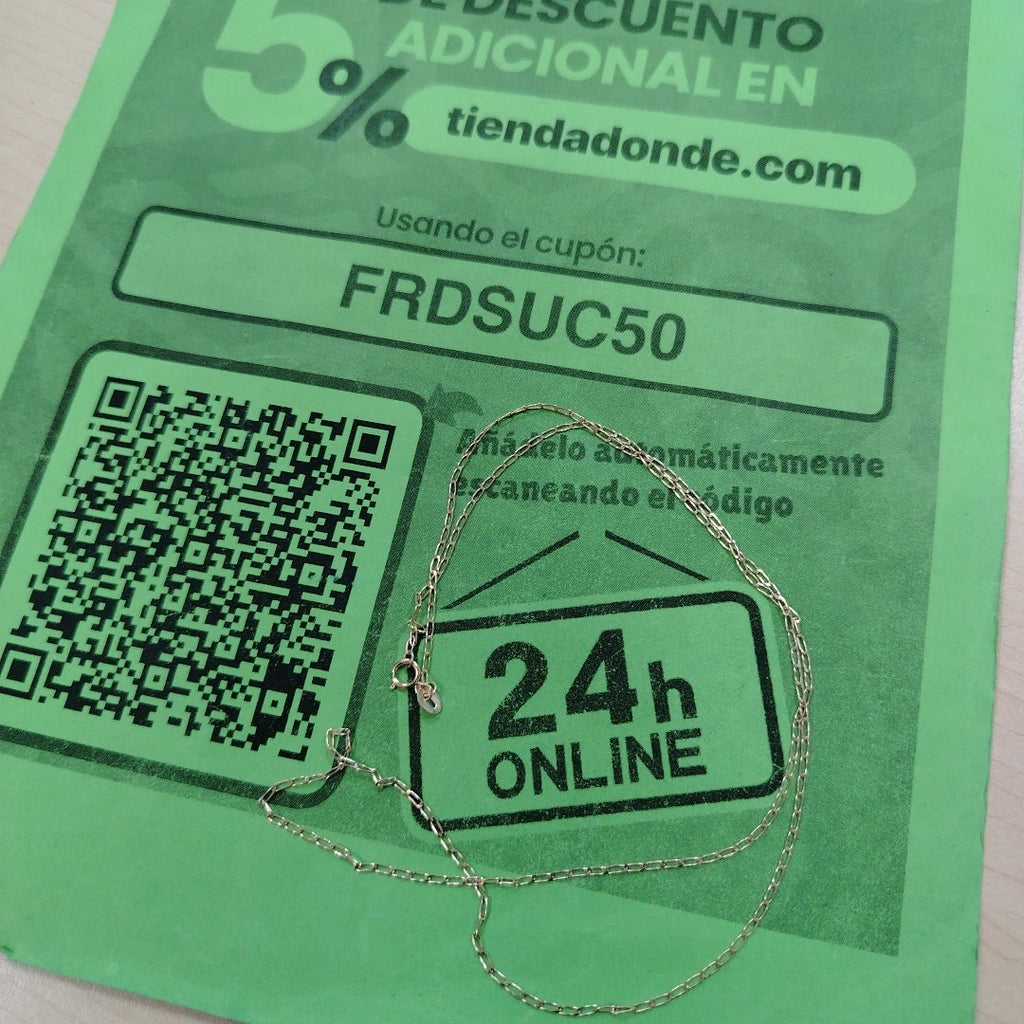 CADENAS TEJIDO ESLABONES ORO 10K 60 CM 2.1 GR (NUEVO)