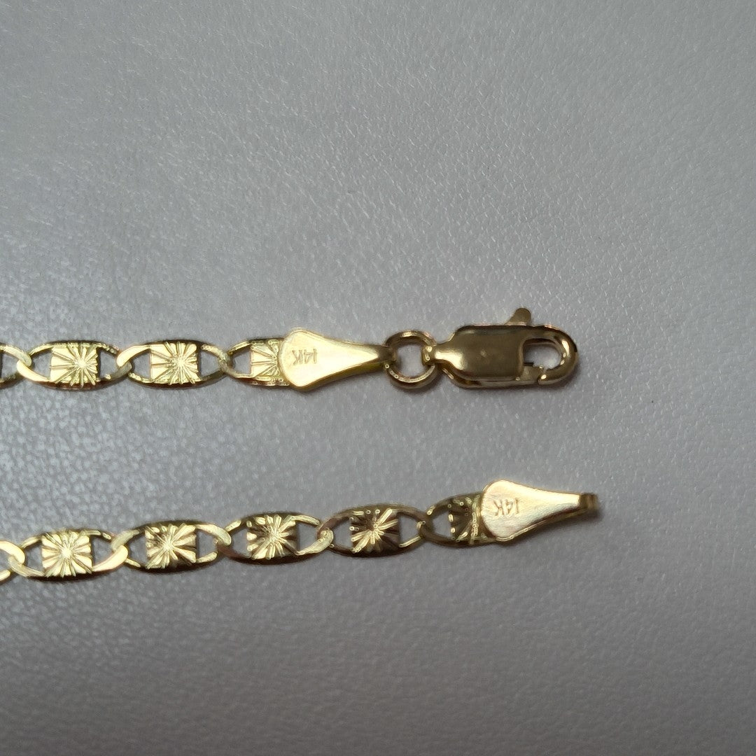 PULSERAS GUCHI ORO 14K 18 CM 2.8 GR (NUEVO)
