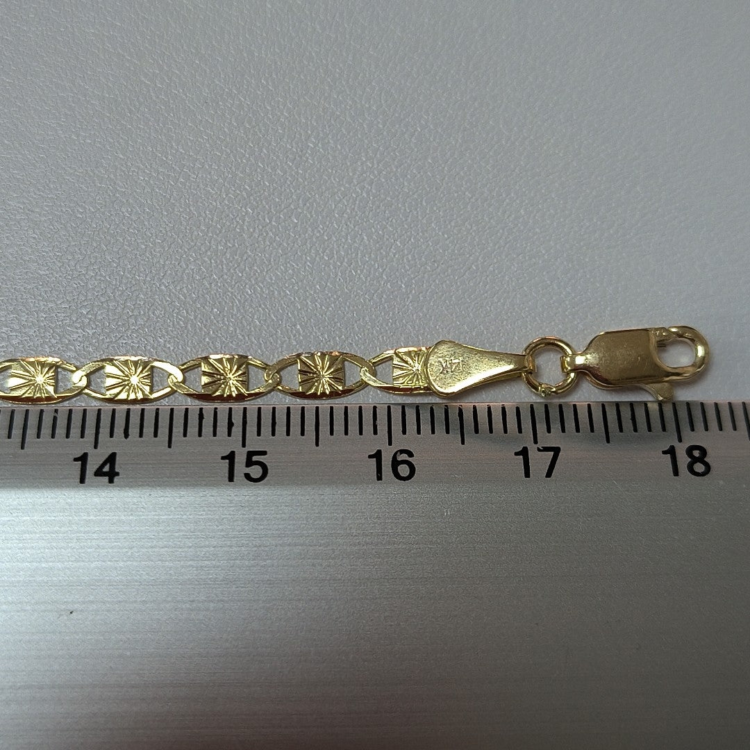 PULSERAS GUCHI ORO 14K 18 CM 2.8 GR (NUEVO)
