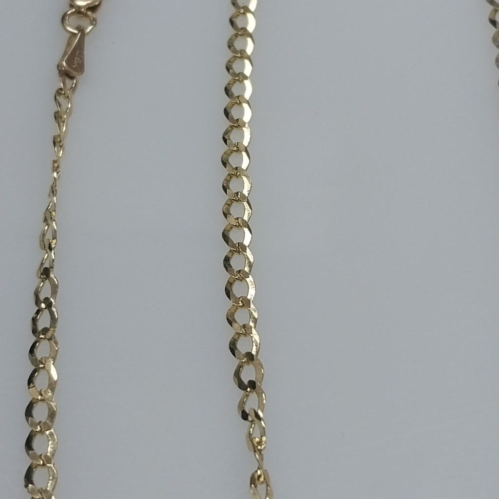 CADENAS TEJIDO BARBADA ORO 14K 60 CM 5.4 GR (NUEVO)