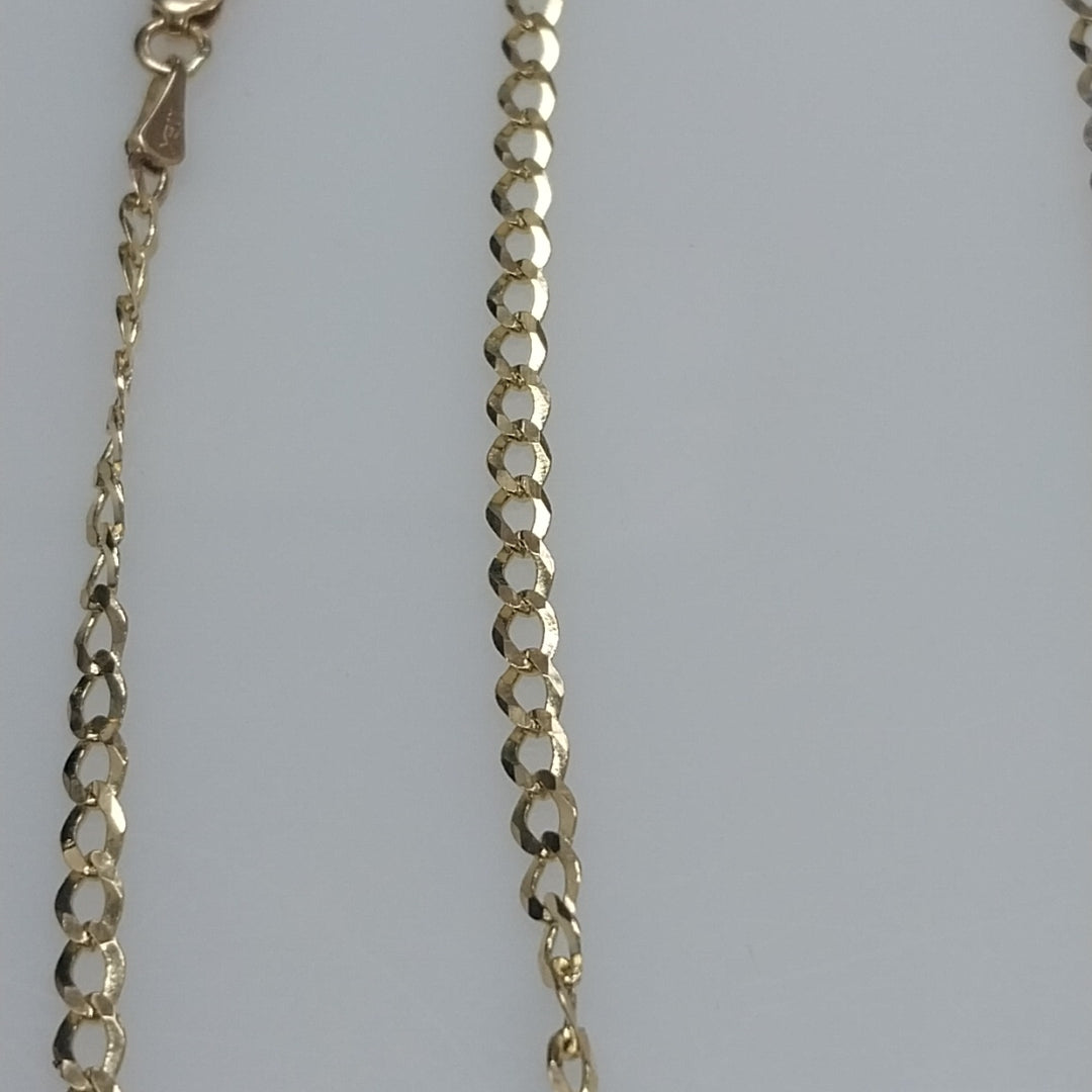 CADENAS TEJIDO BARBADA ORO 14K 60 CM 5.4 GR (NUEVO)