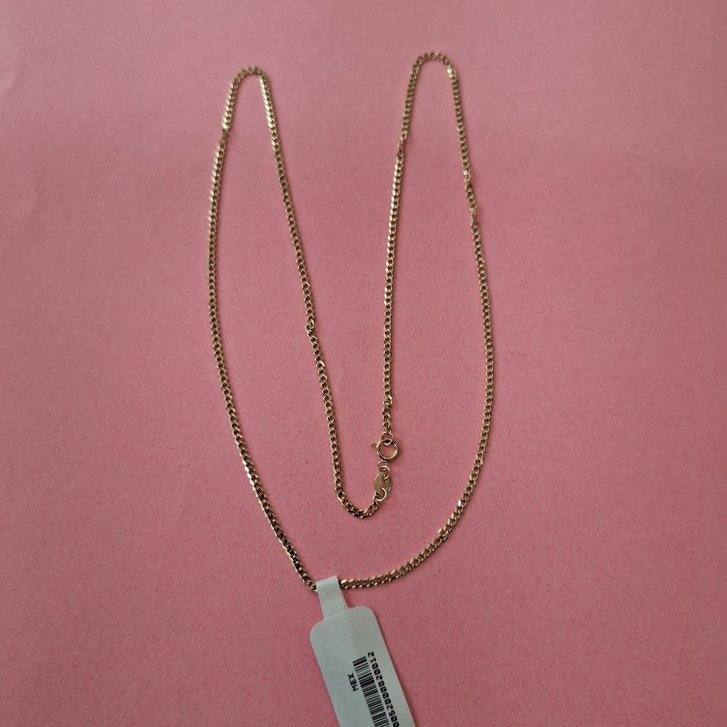 CADENAS TEJIDO BARBADA ORO 10K 55 CM 3.8 GR (NUEVO)