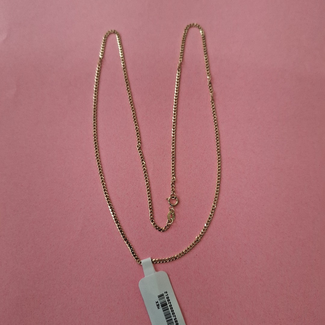 CADENAS TEJIDO BARBADA ORO 10K 55 CM 3.8 GR (NUEVO)