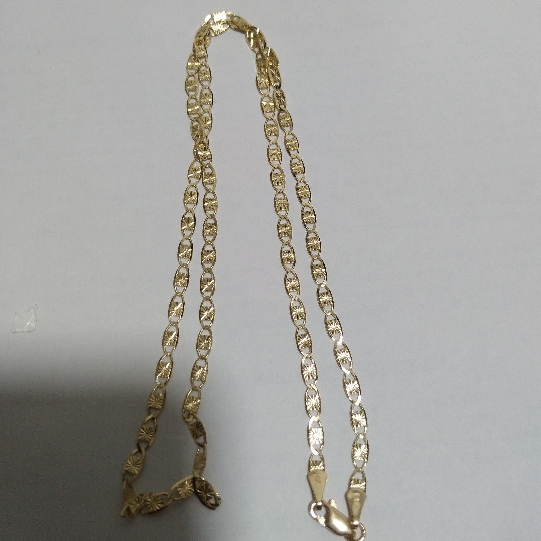 CADENAS TEJIDO GUCHI ORO 14K 55 CM 7 GR (NUEVO)