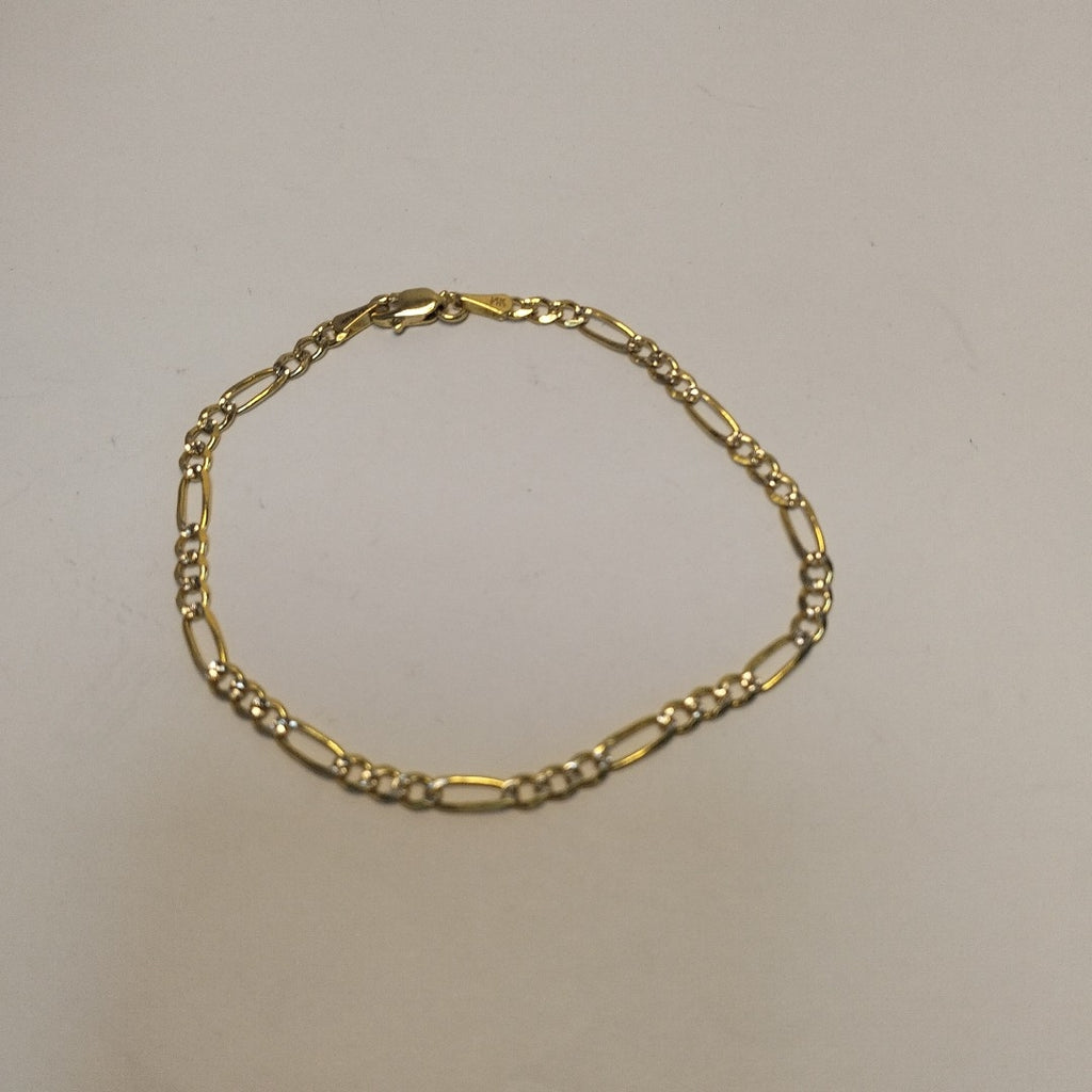 PULSERAS 3X1 DIAMANTADA ORO 14K 18 CM 3 GR (NUEVO)