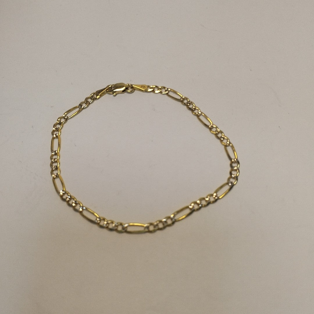PULSERAS 3X1 DIAMANTADA ORO 14K 18 CM 3 GR (NUEVO)