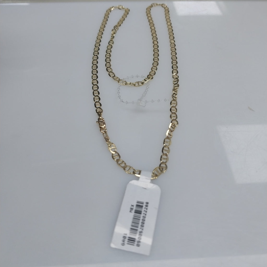 CADENAS TEJIDO MARINERA ORO 14K 60 CM 8.7 GR (NUEVO)