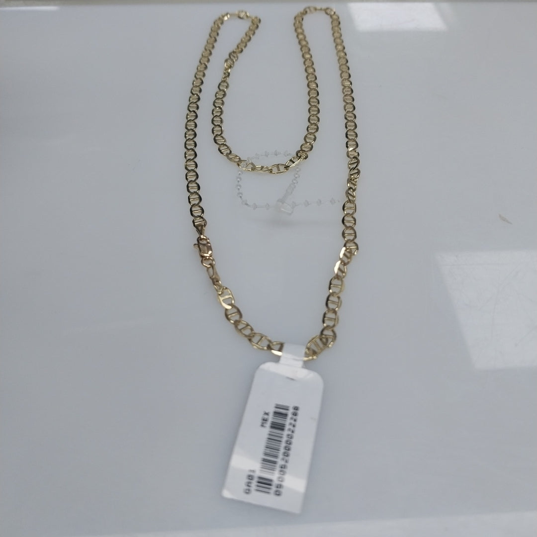 CADENAS TEJIDO MARINERA ORO 14K 60 CM 8.7 GR (NUEVO)