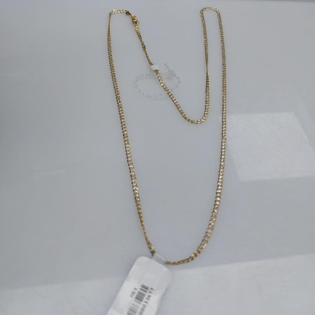 CADENAS BARBADA DIAMANTADA ORO 14K 60 CM 6.1 GR (NUEVO)