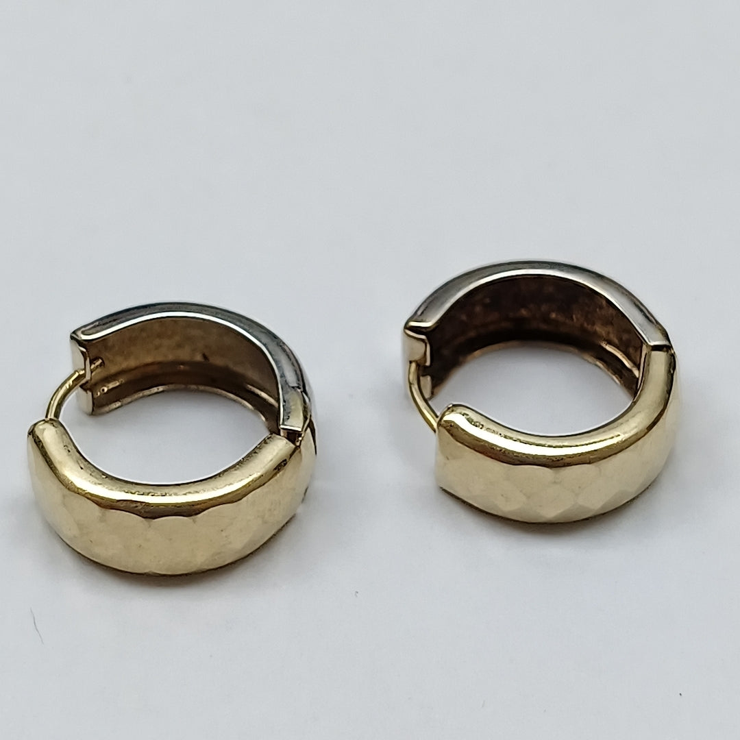 ARRACADAS PAR ORO COMBINADO 14 K 3,00 GRMS (SEMINUEVO)