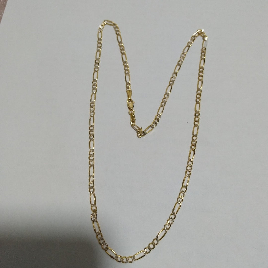 CADENAS TEJIDO 3X1 DIAMANTADO ORO 10K 50 CM 5.5 GR (NUEVO)