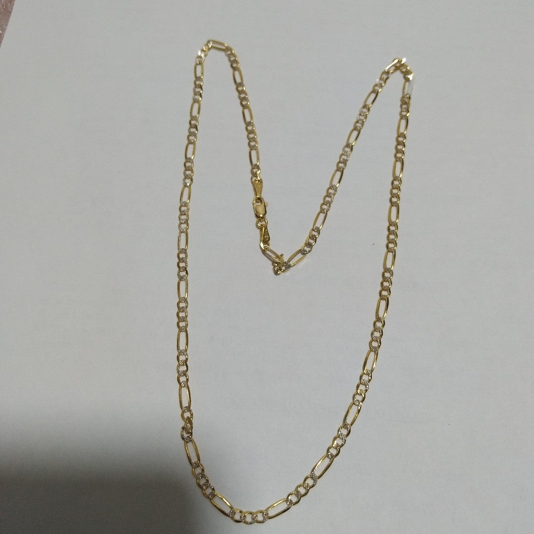 CADENAS TEJIDO 3X1 DIAMANTADO ORO 10K 50 CM 5.5 GR (NUEVO)