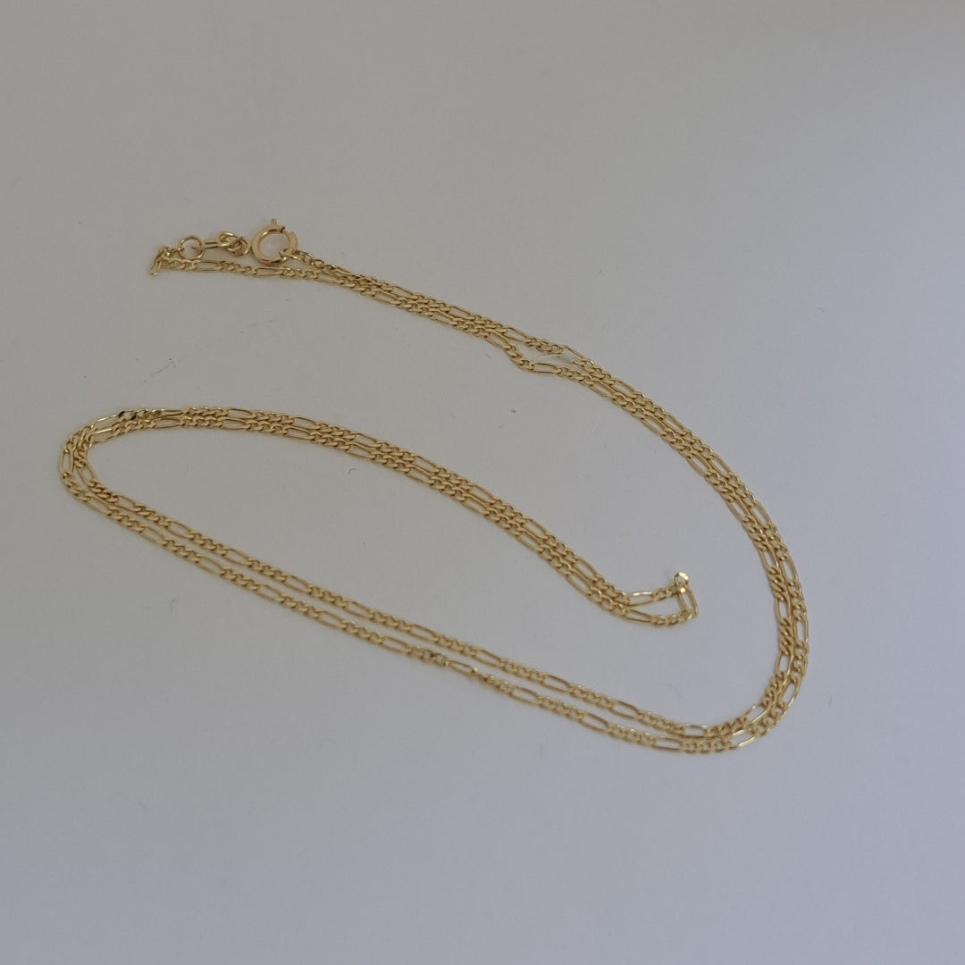 CADENAS TEJIDO 3X1 ORO 14K 55 CM 2.4 GR (NUEVO)