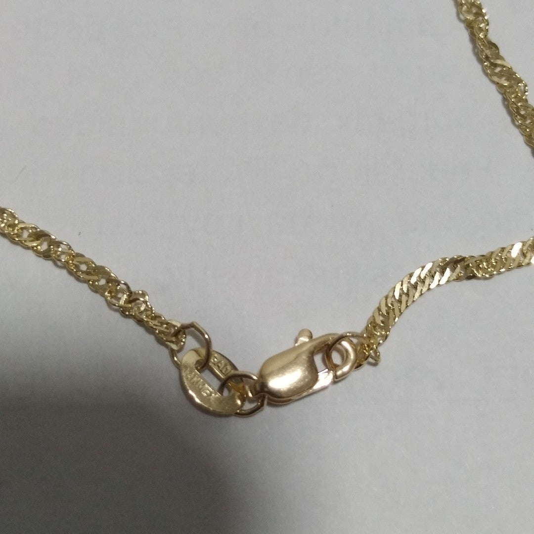CADENAS TEJIDO MEDIO TZL ORO 14K 55 CM 3.1 GR (NUEVO)
