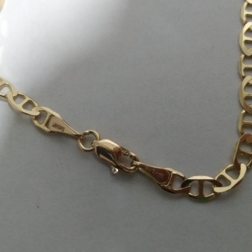 CADENAS TEJIDO MARINERA ORO 14K 50 CM 7.5 GR (NUEVO)