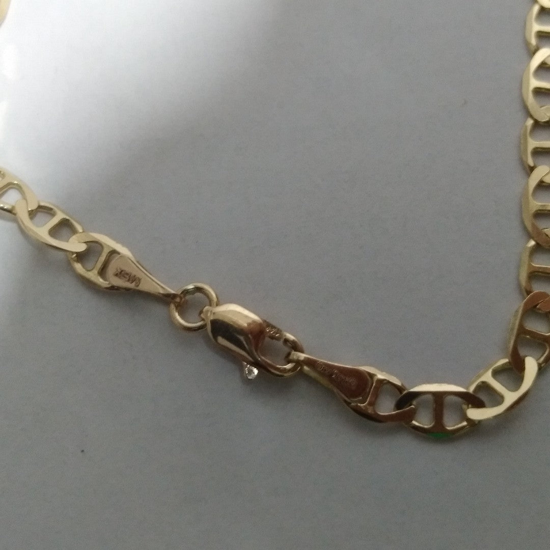 CADENAS TEJIDO MARINERA ORO 14K 50 CM 7.5 GR (NUEVO)