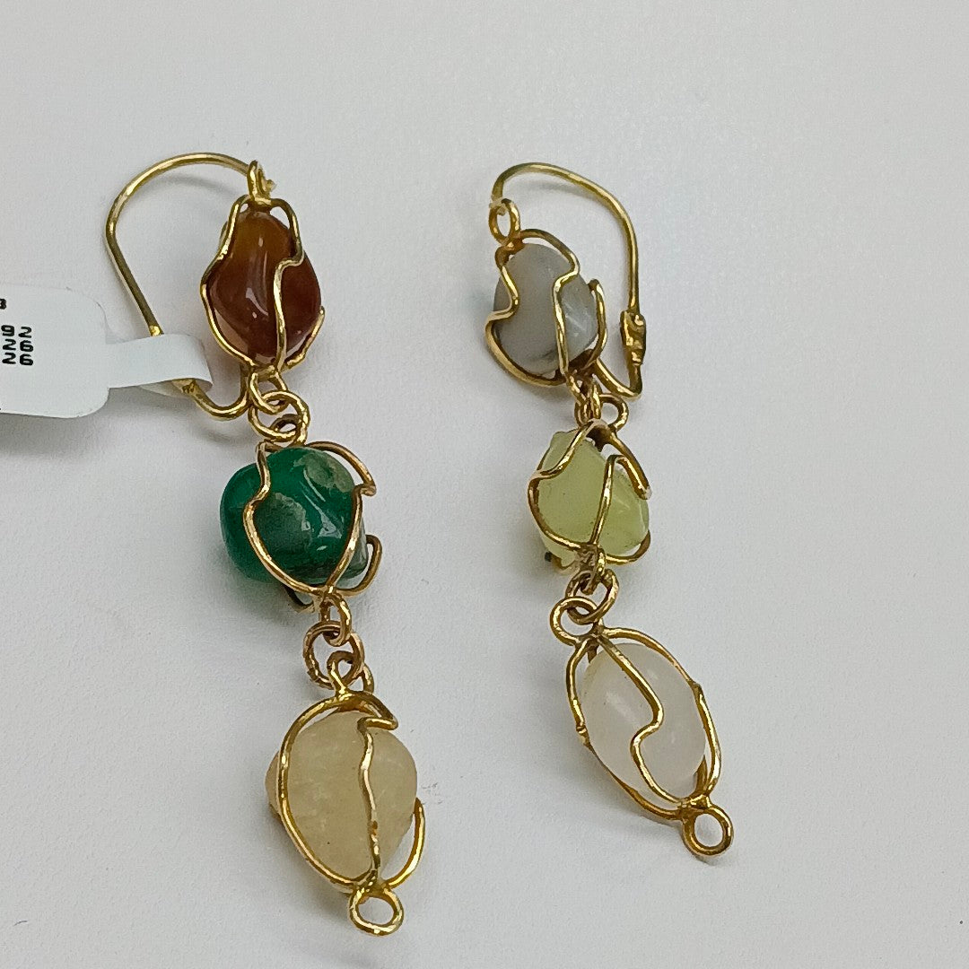 ARETES PAR ORO 14 K 10.2 GRMS (SEMINUEVO)